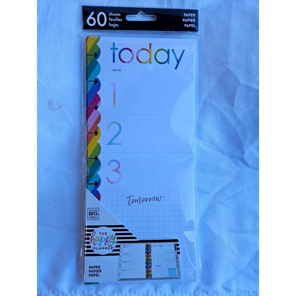 Happy Planner "Today" Classic Half Sheet Note Paper, 60 Sheets